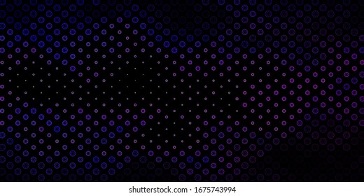 Dark Purple vector pattern with magic elements. Retro design in abstract style with witchcraft forms. Best design halloween events.