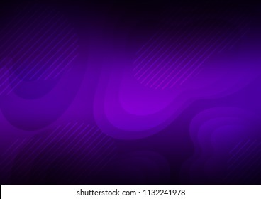 Dark Purple vector pattern with narrow lines. Shining colored illustration with narrow lines. The template can be used as a background.