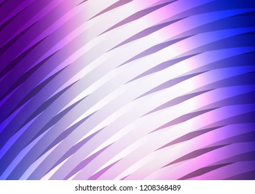 Dark Purple vector pattern with narrow lines. Glitter abstract illustration with colored sticks. Smart design for your business advert.