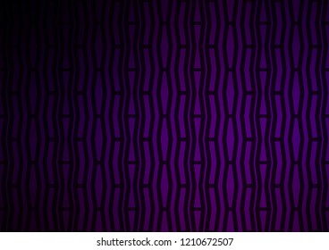 Dark Purple vector pattern with narrow lines. Decorative shining illustration with lines on abstract template. Smart design for your business advert.
