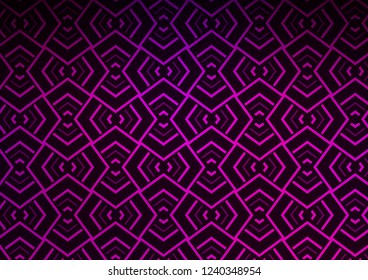 Dark Purple vector pattern with narrow lines. Lines on blurred abstract background with gradient. Pattern for business booklets, leaflets.