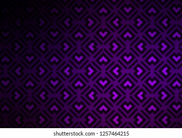 Dark Purple vector pattern with narrow lines. Shining colored illustration with narrow lines. Pattern for ads, posters, banners.