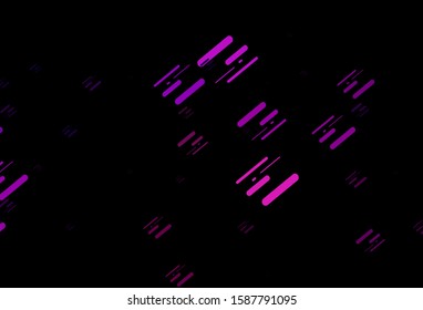 Dark Purple vector pattern with narrow lines. Blurred decorative design in simple style with lines. Pattern for business booklets, leaflets.