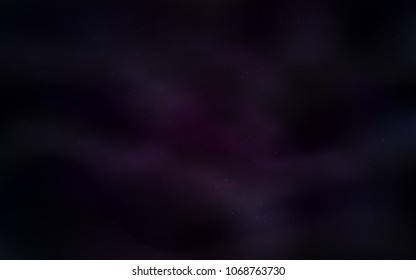 Dark Purple vector pattern with night sky stars. Space stars on blurred abstract background with gradient. Smart design for your business advert.