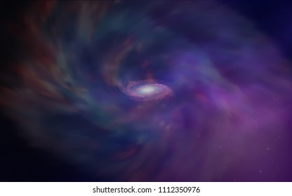 Dark Purple vector pattern with night sky stars. Glitter abstract illustration with colorful cosmic stars. Smart design for your business advert.