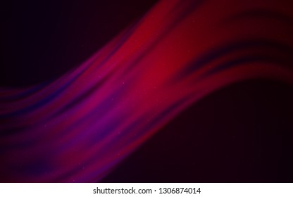 Dark Purple vector pattern with night sky stars. Glitter abstract illustration with colorful cosmic stars. Template for cosmic backgrounds.