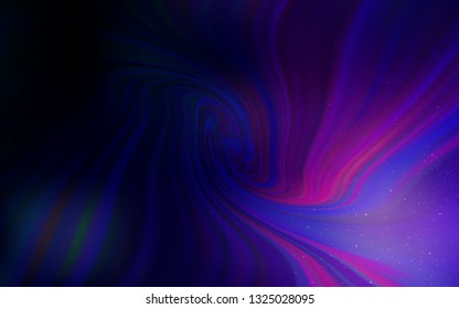 Dark Purple vector pattern with night sky stars. Blurred decorative design in simple style with galaxy stars. Best design for your ad, poster, banner.