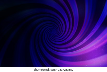 Dark Purple vector pattern with night sky stars. Glitter abstract illustration with colorful cosmic stars. Smart design for your business advert.