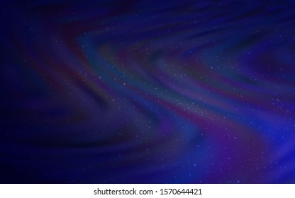 Dark Purple vector pattern with night sky stars. Blurred decorative design in simple style with galaxy stars. Pattern for astronomy websites.