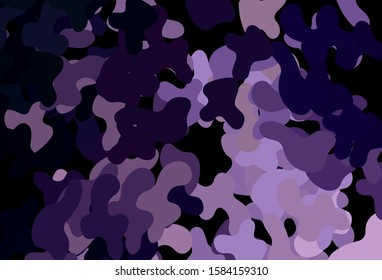 Dark Purple vector pattern with random forms. Illustration with colorful gradient shapes in abstract style. Elegant design for wallpapers.