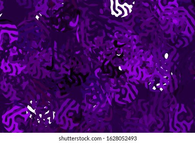 Dark Purple vector pattern with random forms. Modern abstract illustration with colorful random forms. Best smart design for your business.