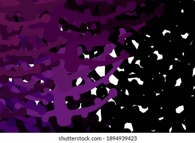 Dark Purple vector pattern with random forms. Illustration with colorful gradient shapes in abstract style. Best smart design for your business.