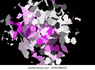 Dark Purple vector pattern with random forms. Modern abstract illustration with colorful random forms. Simple design for your web site.