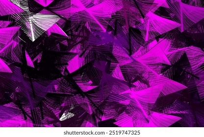 Dark Purple vector pattern with random forms.