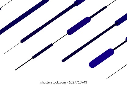 Dark Purple vector pattern with rounded lines. Modern geometrical abstract illustration with staves. The template can be used as a background.