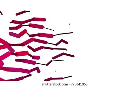 Dark Purple vector pattern with rounded lines. Decorative shining illustration with lines on abstract template. The pattern can be used for websites.