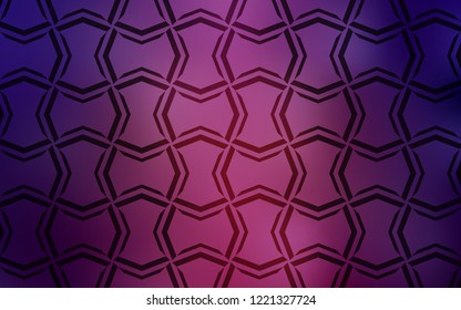 Dark Purple vector pattern with sharp lines. Lines on blurred abstract background with gradient. The pattern for ad, booklets, leaflets.