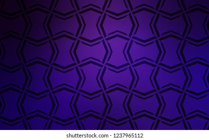 Dark Purple vector pattern with sharp lines. Decorative shining illustration with lines on abstract template. Best design for your ad, poster, banner.
