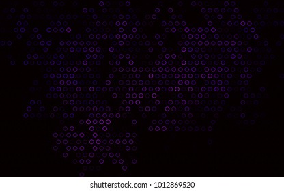 Dark Purple vector  pattern with spheres. Blurred decorative design in abstract style with bubbles. Beautiful design for your business natural advert.