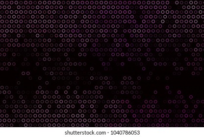 Dark Purple vector  pattern with spheres. Beautiful colored illustration with blurred circles in nature style. Pattern can be used as texture of water, rain drops.