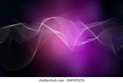 Dark Purple vector pattern with spheres. Blurred bubbles on abstract background with colorful gradient. Completely new template for your brand book.