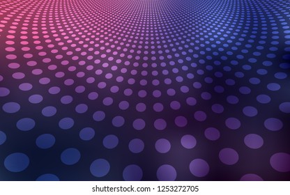 Dark Purple vector pattern with spheres. Blurred decorative design in abstract style with bubbles. Completely new template for your brand book.