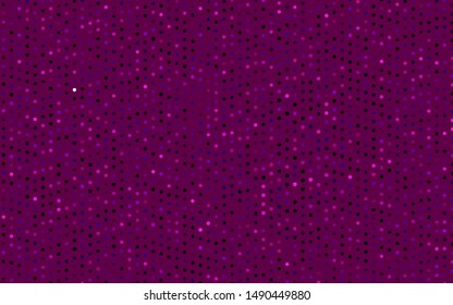 Dark Purple vector pattern with spheres. Abstract illustration with colored bubbles in nature style. Design for business adverts.