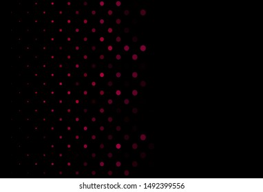 Dark Purple vector pattern with spheres. Beautiful colored illustration with blurred circles in nature style. Completely new template for your brand book.