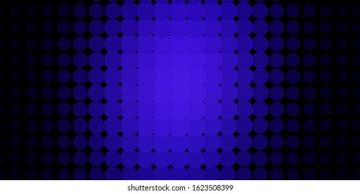 Dark Purple vector pattern with spheres. Abstract decorative design in gradient style with bubbles. Pattern for wallpapers, curtains.
