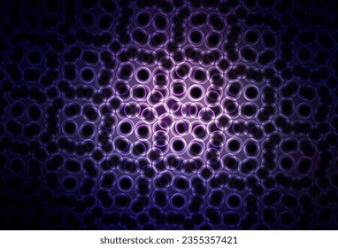 Dark Purple vector pattern with spheres. Blurred decorative design in abstract style with bubbles. Design for poster, banner of websites.