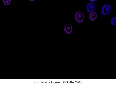 Dark Purple vector pattern with spheres. Modern abstract illustration with colorful water drops. Pattern for beautiful websites.