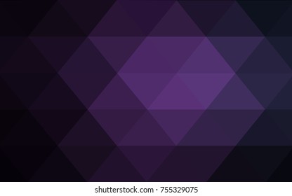 Dark Purple vector Pattern.  triangular template. Geometric sample. Repeating routine with triangle shapes. New texture for your design. Pattern can be used for background.