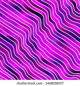 Dark Purple vector pattern with wry lines. Bright sample with colorful bent lines, shapes. Smart design for your promotions.