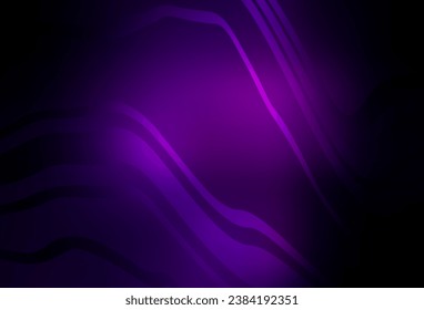 Dark Purple vector pattern with wry lines. Colorful geometric sample with gradient lines.  Business design for posters, banners.