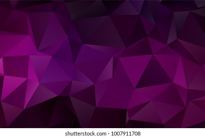 Dark Purple vector polygon abstract pattern. Colorful illustration in abstract style with gradient. A completely new design for your business.