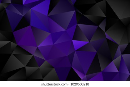 Dark Purple vector polygon abstract pattern. A completely new color illustration in a vague style. Triangular pattern for your business design.