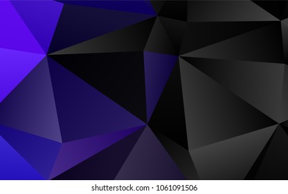Dark Purple vector polygon abstract pattern. Creative illustration in halftone style with gradient. Brand-new style for your business design.
