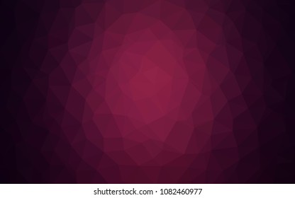 Dark Purple vector polygon abstract backdrop. Creative illustration in halftone style with triangles. Pattern for a brand book's backdrop.