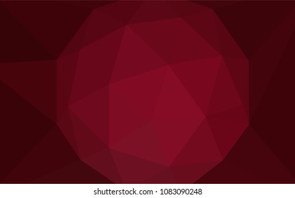 Dark Purple vector polygon abstract backdrop. Triangular geometric sample with gradient.  Triangular pattern for your design.