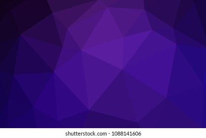 Dark Purple vector polygon abstract backdrop. A completely new color illustration in a polygonal style. A completely new design for your leaflet.