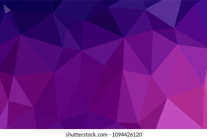 Dark Purple vector polygon abstract backdrop. Glitter abstract illustration with an elegant design. That pattern can be used as a part of a brand book.