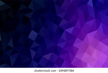 Dark Purple vector polygon abstract layout. Modern abstract illustration with triangles. New template for your brand book.