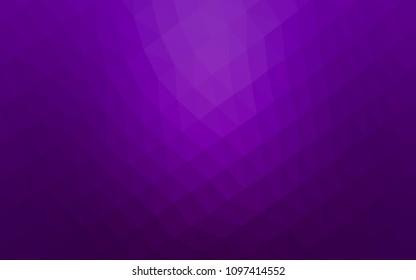 Dark Purple vector polygon abstract template. Creative illustration in halftone style with gradient. A new texture for your design.