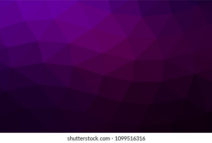 Dark Purple vector polygon abstract template. Shining illustration, which consist of triangles. Brand new design for your business.