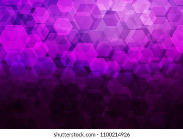 Dark Purple vector polygon abstract pattern. A sample with polygonal shapes. The template can be used as a background for cell phones.