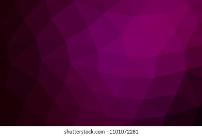 Dark Purple vector polygon abstract polygon abstract. Creative illustration in halftone style with gradient. The polygonal design can be used for your web site.