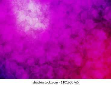 Dark Purple vector polygon abstract pattern. hexagonal geometric sample with gradient.  Brand new style for your business design.