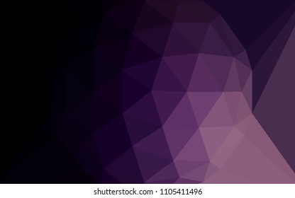 Dark Purple vector polygon abstract backdrop with a gem in a centre. Shining colorful illustration with triangles. Template for cell phone's backgrounds.