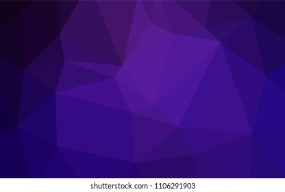 Dark Purple vector polygon abstract backdrop. Glitter abstract illustration with an elegant design. Triangular pattern for your business design.