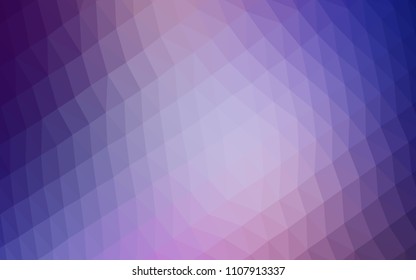 Dark Purple vector polygon abstract backdrop. Modern geometrical abstract illustration with gradient. The polygonal design can be used for your web site.